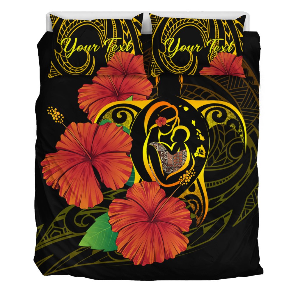 Hawaii Bedding Set - Hawaii Turtle Bedding Set Mothers Day Kanaka Maoli AH Black - Polynesian Pride