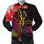 Hawaii Men's Bomber Jacket - Tropical Hippie Style Black - Polynesian Pride