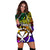 Hawaii Custom Personalised Hoodie Dress - Rainbow Polynesian Pattern - Polynesian Pride