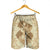 Hawaii Anchor Hibiscus Flower Vintage Men's Shorts - AH - Beige - Polynesian Pride