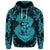 Custom Hawaii Anchor Hibiscus Flower Vintage Hoodie Blue - Polynesian Pride