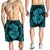 Hawaii Anchor Hibiscus Flower Vintage Men's Shorts - AH - Blue - Polynesian Pride
