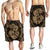 Hawaii Anchor Hibiscus Flower Vintage Men's Shorts - AH - Gold - Polynesian Pride