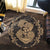 Hawaii Anchor Hibiscus Flower Vintage Round Carpet - AH - Gold - Polynesian Pride