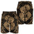 Hawaii Anchor Hibiscus Flower Vintage Men's Shorts - AH - Gold - Polynesian Pride