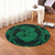 Hawaii Anchor Hibiscus Flower Vintage Round Carpet - AH - Green - Polynesian Pride