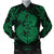 Hawaii Anchor Hibiscus Flower Vintage Bomber Jacket - AH - Green Black Unisex - Polynesian Pride