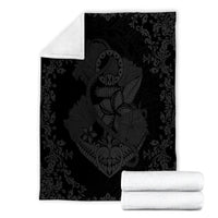 Hawaii Anchor Hibiscus Flower Vintage Premium Blankets - AH - Grey - Polynesian Pride