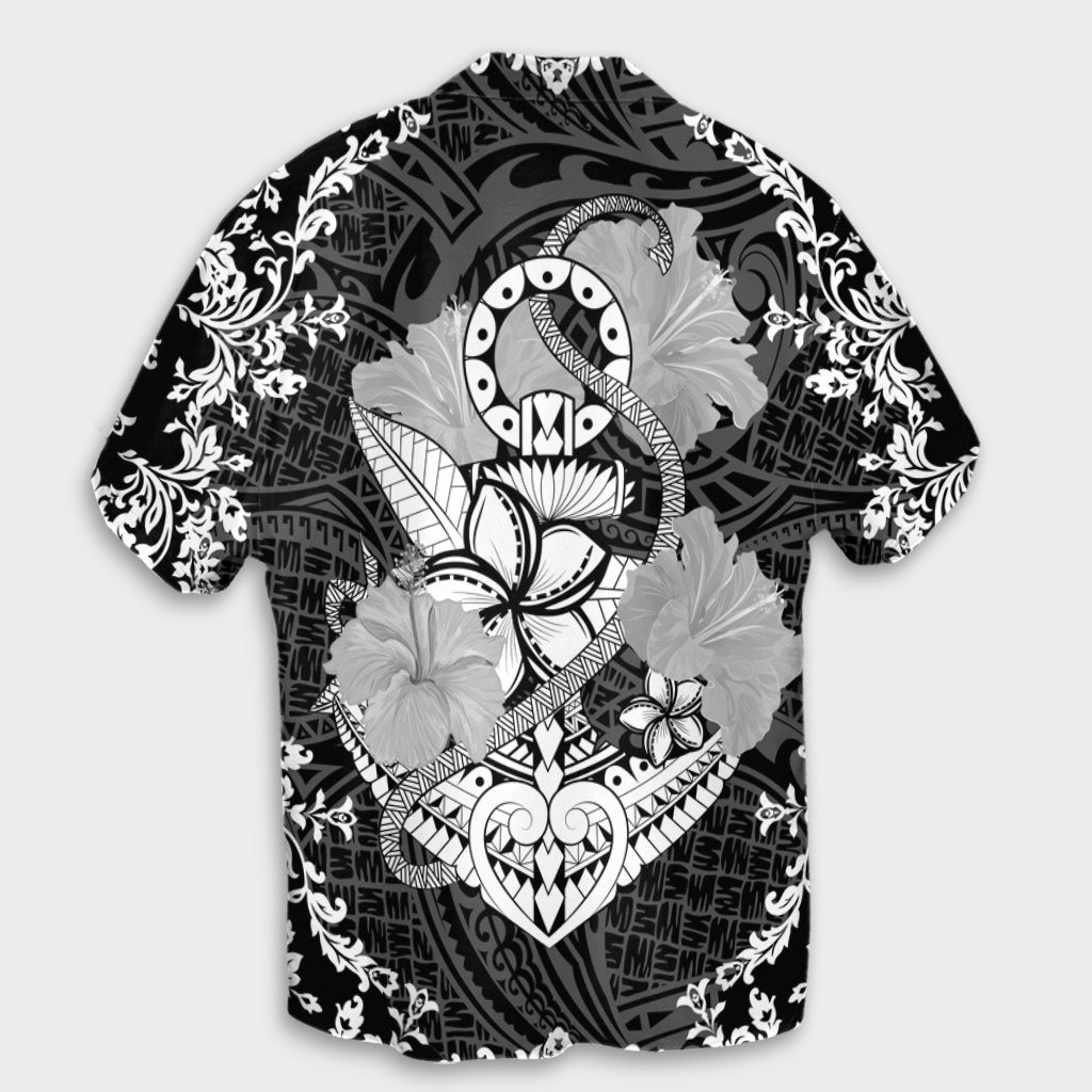 Hawaii Anchor Hibiscus Flower Vintage Hawaiian Shirt - AH - Polynesian Pride