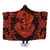 Hawaii Anchor Hibiscus Flower Vintage Hooded Blanket - AH - Orange Hooded Blanket White - Polynesian Pride