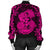 Hawaii Anchor Hibiscus Flower Vintage Bomber Jacket - AH - Pink - Polynesian Pride