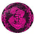 Hawaii Anchor Hibiscus Flower Vintage Round Carpet - AH - Pink Round Carpet Luxurious Plush - Polynesian Pride