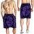 Hawaii Anchor Hibiscus Flower Vintage Men's Shorts - AH - Purple - Polynesian Pride