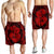 Hawaii Anchor Hibiscus Flower Vintage Men's Shorts - AH - Red - Polynesian Pride
