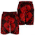Hawaii Anchor Hibiscus Flower Vintage Men's Shorts - AH - Red - Polynesian Pride