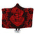 Hawaii Anchor Hibiscus Flower Vintage Hooded Blanket - AH - Red Hooded Blanket White - Polynesian Pride