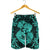Hawaii Anchor Hibiscus Flower Vintage Men's Shorts - AH - Turquoise - Polynesian Pride