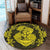 Hawaii Anchor Hibiscus Flower Vintage Round Carpet - AH - Yellow - Polynesian Pride