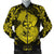 Hawaii Anchor Hibiscus Flower Vintage Bomber Jacket - AH - Yellow Black Unisex - Polynesian Pride