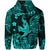 Custom Hawaii Angry Shark Polynesian Hoodie Unique Style Turquoise LT8 - Polynesian Pride