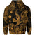 Hawaii Angry Shark Polynesian Zip Hoodie Unique Style Gold LT8 - Polynesian Pride