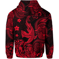 Hawaii Shark Angry Polynesian Hoodie Unique Style Red LT8 - Polynesian Pride