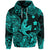 Hawaii Angry Shark Polynesian Hoodie Unique Style Turquoise LT8 - Polynesian Pride