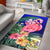 Hawaii Area Rug - The Flamingo Hibiscus Blue - Polynesian Pride