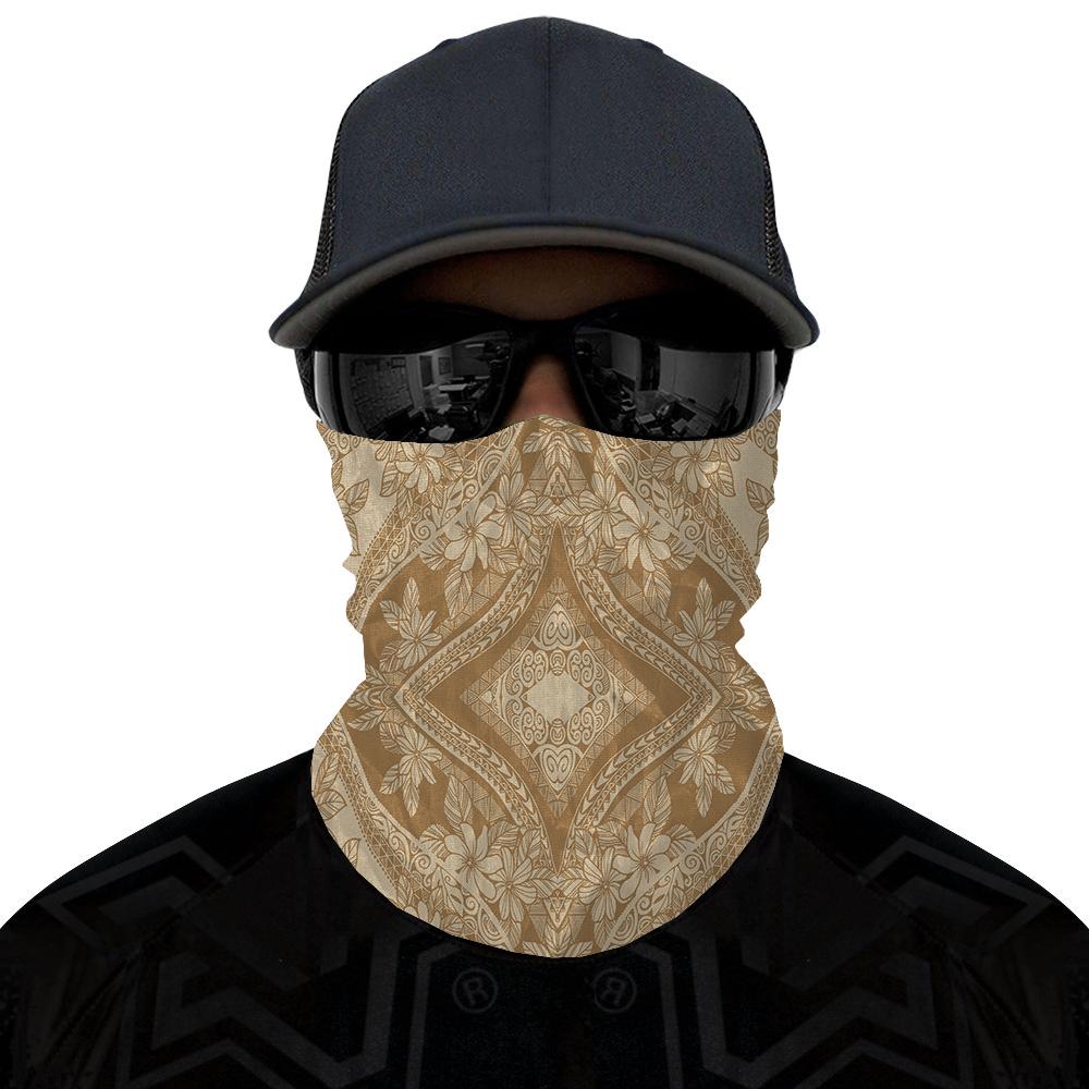 Hawaii Bandana Polynesian Plumeria Mix Gold - Polynesian Pride