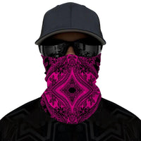 Hawaii Bandana Polynesian Plumeria Mix Pink Black - Polynesian Pride