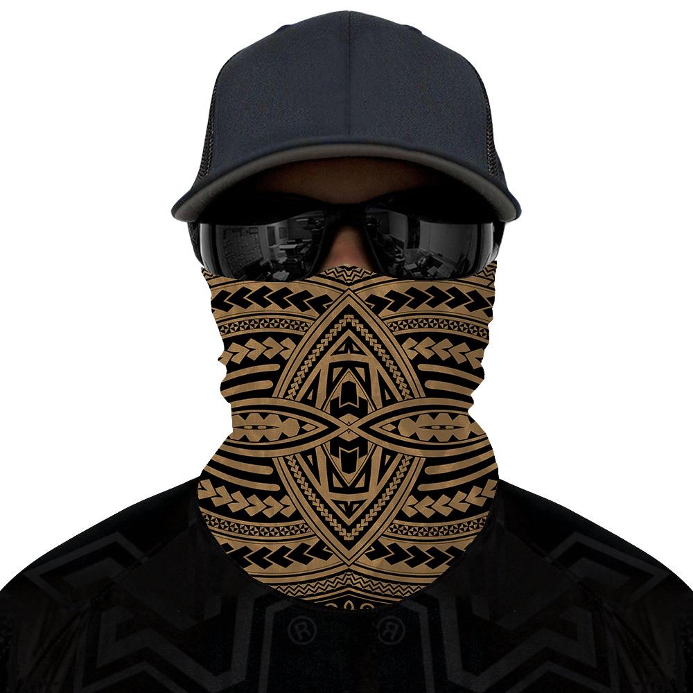 Hawaii Bandana Polynesian Seamless Gold - Polynesian Pride