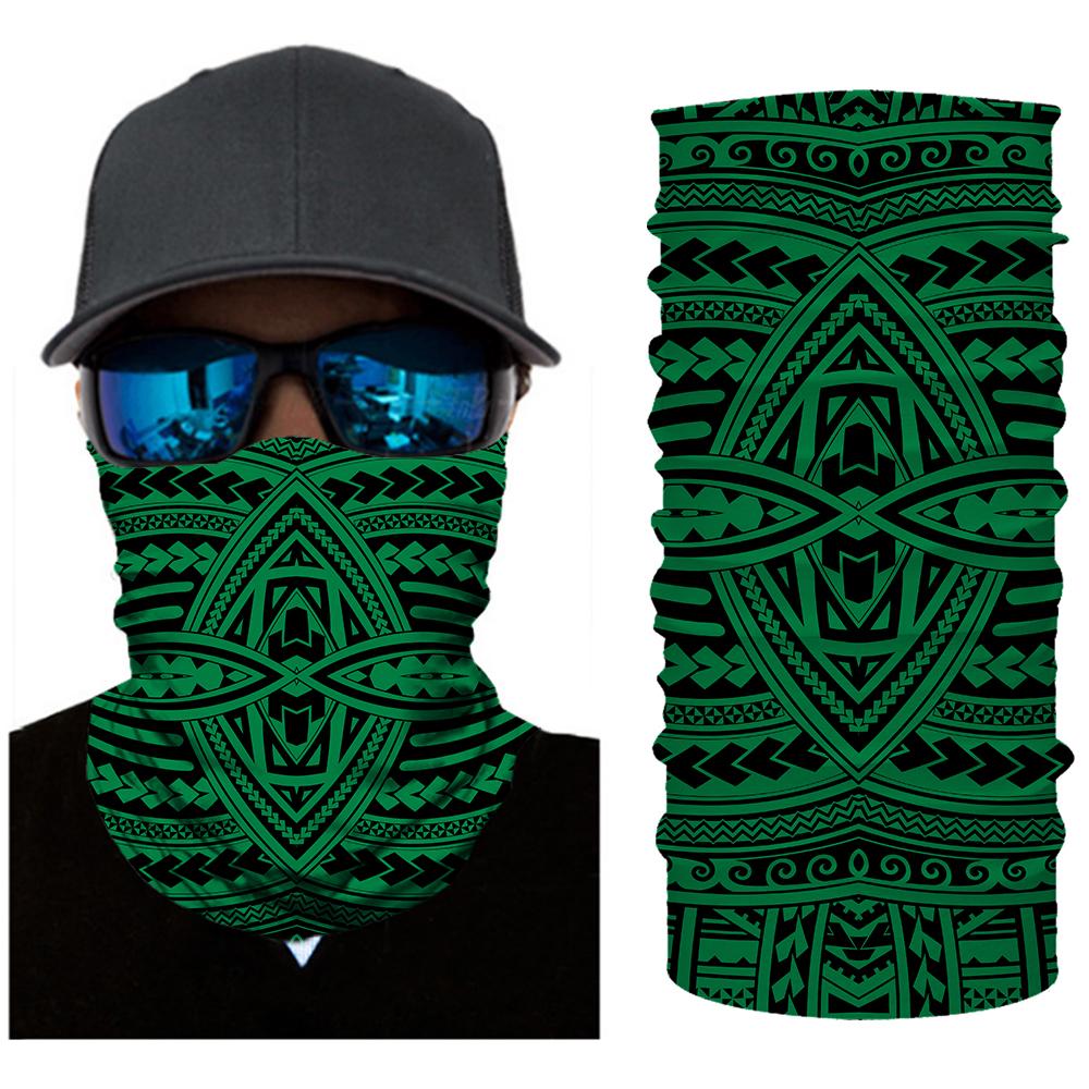 Hawaii Bandana Polynesian Seamless Green - Polynesian Pride
