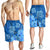 Hawaii Blue Hibiscus Turtle Polynesian Men's Shorts - AH - Polynesian Pride