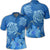 Hawaii Blue Hibiscus Turtle Polynesian Polo Shirt Unisex Black - Polynesian Pride