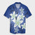 Hawaii Blue Plumeria Hawaiian Shirt - AH Unisex Black - Polynesian Pride
