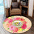 Hawaii Coat Of Arm Hibiscus Round Carpet - AH - Polynesian Pride