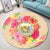 Hawaii Coat Of Arm Hibiscus Round Carpet - AH - Polynesian Pride