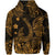 Hawaii Fish Hook Polynesian Zip Hoodie Unique Style Gold LT8 - Polynesian Pride