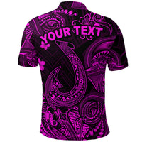 Custom Hawaii Fish Hook Polynesian Polo Shirt Unique Style Pink LT8 - Polynesian Pride