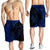 Hawaii Fish Hook Polynesian Men's Shorts - Circle Style Blue - AH - Polynesian Pride