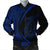 Hawaii Fish Hook Polynesian Bomber Jacket - Circle Style Blue - AH Black Unisex - Polynesian Pride