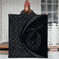 Hawaii Fish Hook Polynesian Premium Quilts - Circle Style Gray - AH - Polynesian Pride