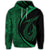 Hawaiian Fish Hook Polynesian Hoodie Circle Style Green - Polynesian Pride