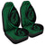 Hawaii Fish Hook Polynesian Car Seat Covers - Circle Style Green - AH Universal Fit Black - Polynesian Pride