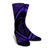 Hawaii Fish Hook Polynesian Crew Socks - Circle Style Purple - AH - Polynesian Pride