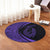 Hawaii Fish Hook Polynesian Round Carpet - Circle Style Purple - AH - Polynesian Pride