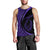 Hawaii Fish Hook Polynesian Tank Top - Circle Style Purple - AH Black - Polynesian Pride