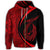 Hawaii Fish Hook Polynesian Zip Hoodie Circle Style Red - Polynesian Pride