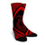 Hawaii Fish Hook Polynesian Crew Socks - Circle Style Red - AH - Polynesian Pride