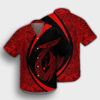 Hawaii Fish Hook Polynesian Hawaiian Shirt - Circle Style Red - AH - Polynesian Pride
